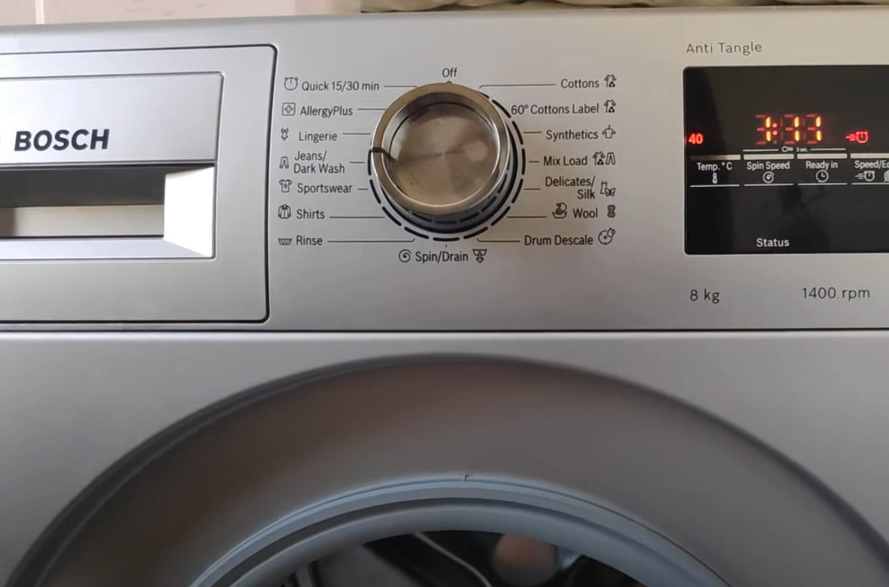 Bosch LED Panel in washing machine