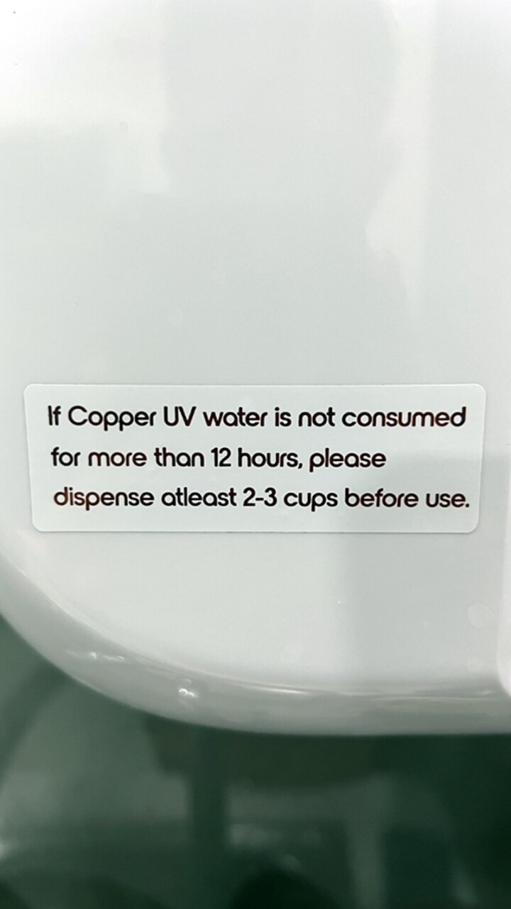 Drawbacks of the HUL Copper UV water purifier